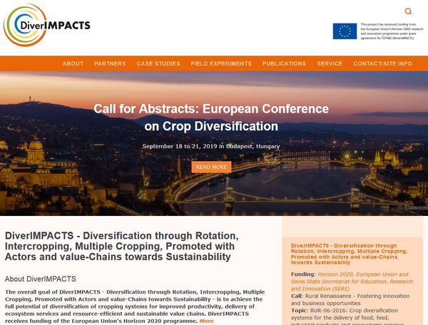 Screenshot of the DiverIMPACTS website