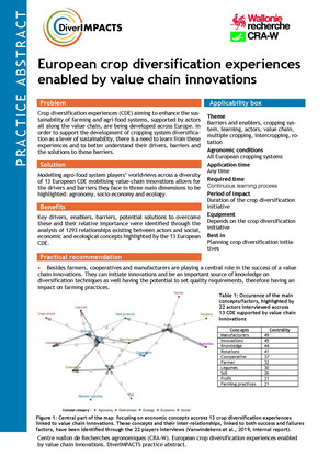 First page of the practice abstract